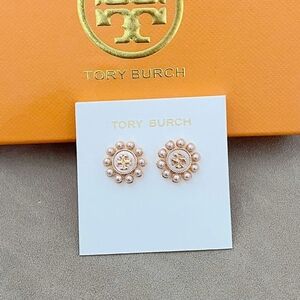 Tory Burch Rose Gold Stud Earrings